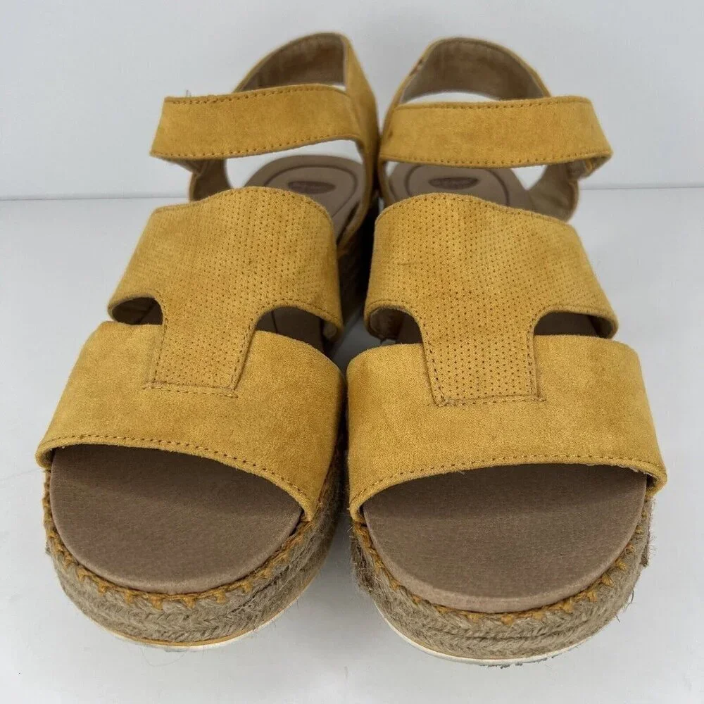 Dr. Scholl’s Canary Catch 22 Yellow Womens Size 10M Espadrille Platform Sandals